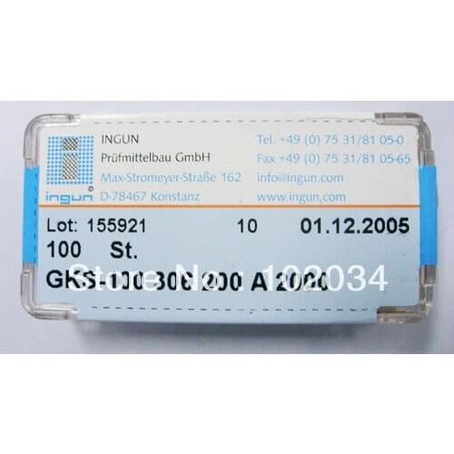 100PCS/LOT INGUN GKS100-306-200 GKS-100 306 200 A 2000 Spring Test Probe Pogo Pin made in Taiwan