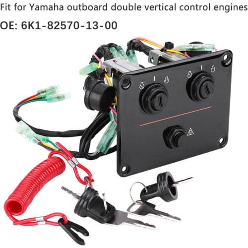 12V Dual Engine Key Switch Panel Twin kit for Yamaha Outboard Engine 6K1-82570