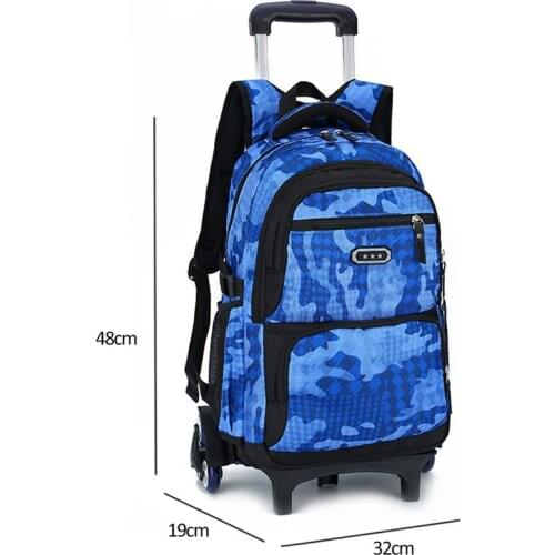 2021 Children Trolley School Backpack 2/6 Wheels Fashion Wheeled School Bags For Girls Boys Detachable Kids Schoolbags Mochilas