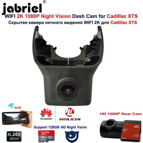 2K Hidden Wifi Dash Cam Car DVR Cameras 24H Hisilicon Dashcam EDR for Cadillac XTS 2013 2014 2015 2016 2017 2018 2019 2020 2021