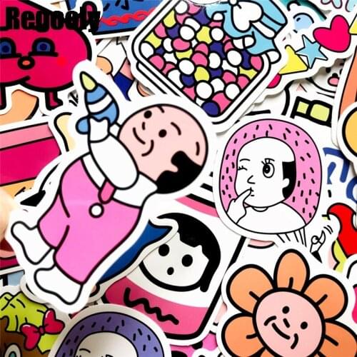 88pcs Funny Oxygen Lab Scrapbooking Stickers Packs Waterproof Skateboard Luggage Motorcycle Graffiti Kid Toy decals pasters gift