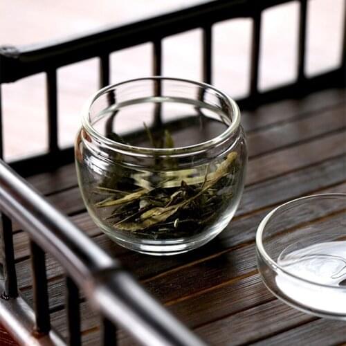 70ml Japanese-Style Small Tea Cans Heat-Resistant Glass Transparent Mini tea Warehouse Sundries Food Cans Portable Sealed Stora