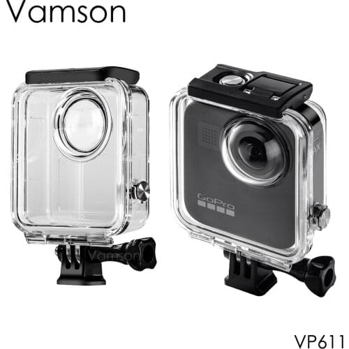 Vamson for Gopro Action Camera Accessories 40M Waterproof Case Underwater Diving Protective Cover Housing for Gopro Max VP611