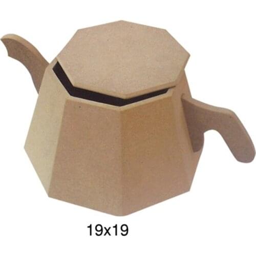 KU222 Teapot Box, Dyeable Raw Wood Box