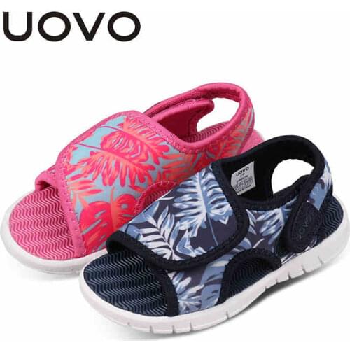 Uovo Children sandals summer fashion boys beach soft sandals girls cute comfortable shoes size 24 to size 31