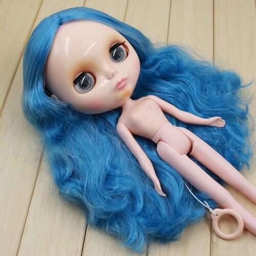 Girl doll Blyth with Blue hair Naked doll selling
