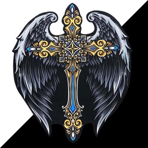 Hot Oversized 3D Cross Pattern Large Long Patch Fabric Animal Patch Stitched On Large T-Shirt Jacket Sweater