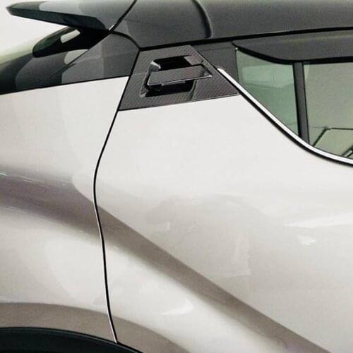 For Toyota C-HR 2016 2017 2018 Exterior Rear Door Handles&Handle Bowls Cover Trim 6pcs Carbon Fiber Style Car Styling
