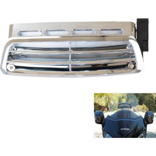 Motorcycle Chrome Windscreen Windshield Flow Air Vent For Honda Goldwing Vented Screen GL1800 1800 2001-2016 New