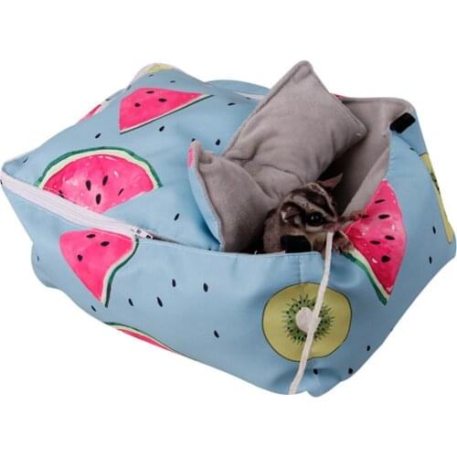 Cute Pet Nest Hamster Bed Pet Squirrel Guinea Pig Winter Warm Nest Pet Hanging Bed Cave Cage House Nest Pet Products Accessories