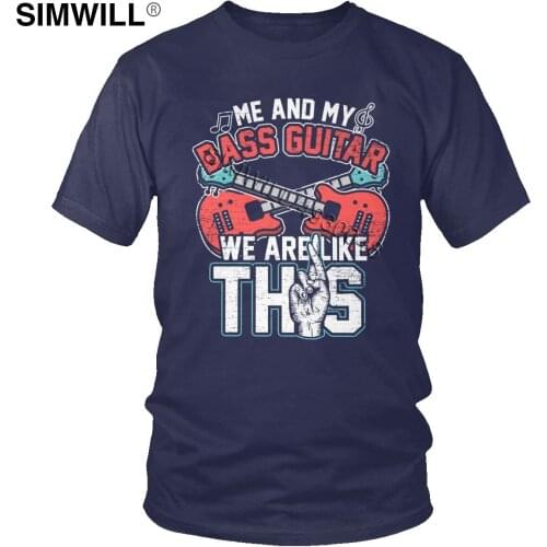 Vintage Bassist Tshirt Men Pure Cotton Retro Musical Instrument Bass Guitar T-Shirt Short Sleeved O-neck Awesome Tees Shirt