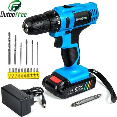 18V 21V 25V Mini Wireless Power Tools Kit Cordless Rechargeable Screwdriver Lithium-Ion Battery Waterproof Drill US/EU Plug