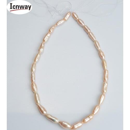 Natural AA columnar pink Freshwater Pearl 8*15mm 15inches DIY necklace bracelet earring FreeShipping Wholesale