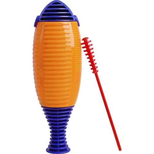 Hands Plastic Guiro with Beater for Music Enlightenment Teaching Performance Musical Instrument Fish Baby