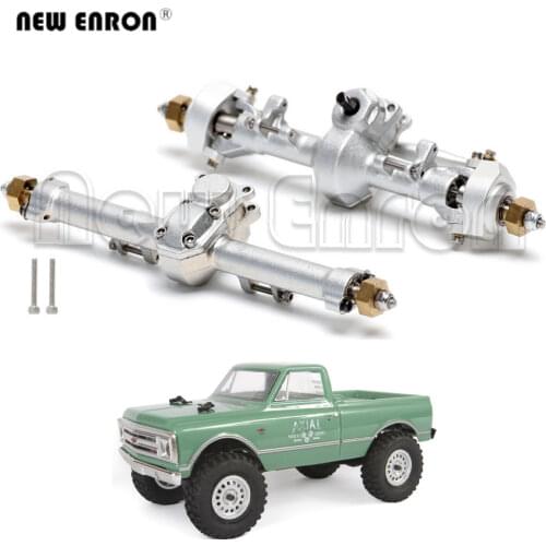 SCX24 Full Alloy Casting Front Rear Straight Complete Axle AXI31609 AXI31610 for RC Car Crawler Truck 1/24 Axial 90081 C10 B-17