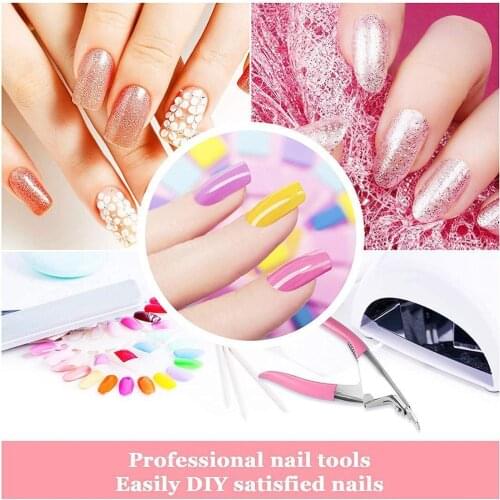 Professional Nail DIY French Pro Nail Clippers Cutter U-shaped Art Fake Acrylic Scissors Nail Art Manicure Tools V0A4