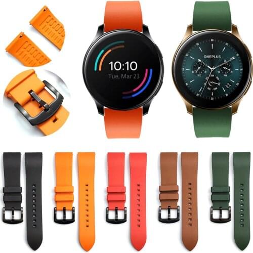 Silicone Fluorine Rubber Strap For Oneplus Watch Band Watchband one plus Smartwatch Sports Wriststrap Bracelet Accessories