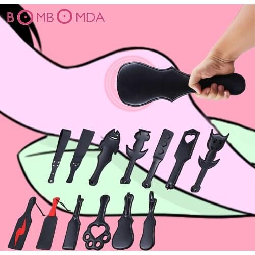 SM Bondage Sexy Whip For Couples Leather Fetish Whip Sluts Paddles Slave Bitch Slut SM Flog Spank Paddle BDAM Beat Adult Sex Toy