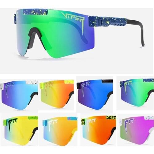 2021NEW Brand High Quality pit viper unisex Sunglasses double wide polarized mirrored lens TR90 frame UV400 protection wih case