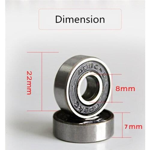 Super worth! 8 pieces skateboard bearing abec-9 smooth durable skate board 608 skating bearing inline roller bear roller