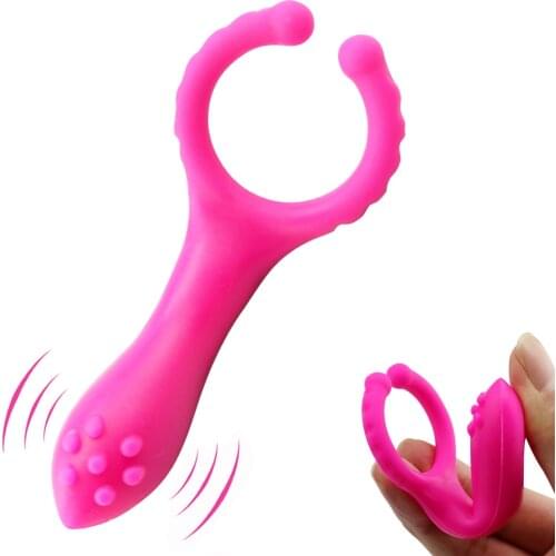 Y Shape Penis Clip Massager G-Spot Rabbit Vibrator Dildo Vibration Clitoris Vagina Stimulator Adult Sex Toy for Women Men Couple