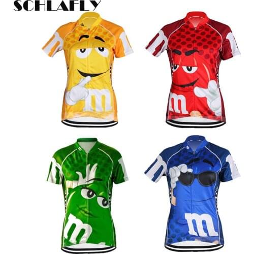 Woman YELLOW Red green blue funny cycling jersey breathable quick dry anti-shrink bike wear jersey cycling SCHALFLY