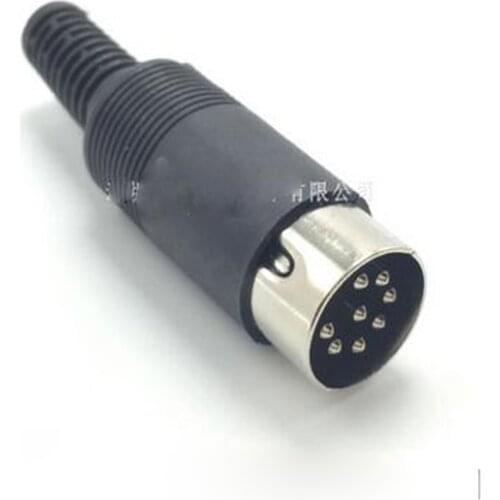 10PCS/Lot PS2 MD 8Pin 8P S Terminal Male jack/plug connector PS2-8P for Mouse/Keyboard