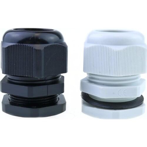 10 PCS PG29 Black Or White Plastic Connector Waterproof Cable Glands Ip68