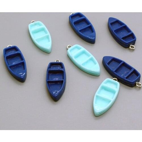10pcs Mixed Lovely Small Boat Resin Charms For Earring Findings DIY Crafts Fuuny Keychain Jewelry Pendants Make Accessory
