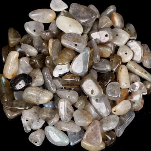 16 Inches Natural Irregular Labradorite Stone Chips Gravel Beads For Jewelry Making DIY Bracelet Necklace Accessorie