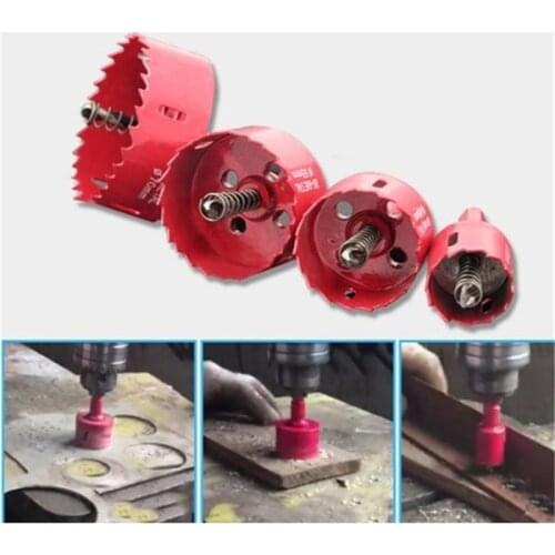 18 Style of Sizes 17mm-45mm BI High Speed Metal M42 HSS Hole Saw Cutter Core Drill Bit Set Tools for Aluminum Iron Wood