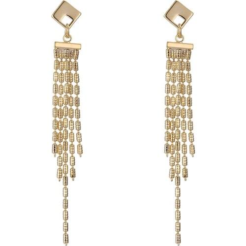 ONYSS Earrings 2021 Trend Tassel Shape Fashion Korean Luxury Jewelry Long Statement Drop Dangle Earrings Sets for Women