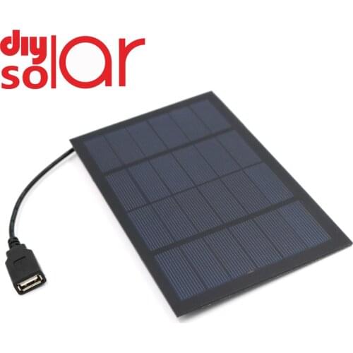 6V 2.5W 4.2W 7W Output USB Solar Cell Outdoor 18650 Battery Charger USB Female Port 6 V Charge Regulators Solar Panel