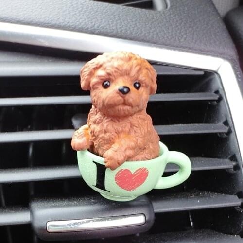 Car Perfume Clip Simulation Dog Fragrance Air Vent Freshener Auto Interior Outlet Decoration Children Gift Accessory Car-styling