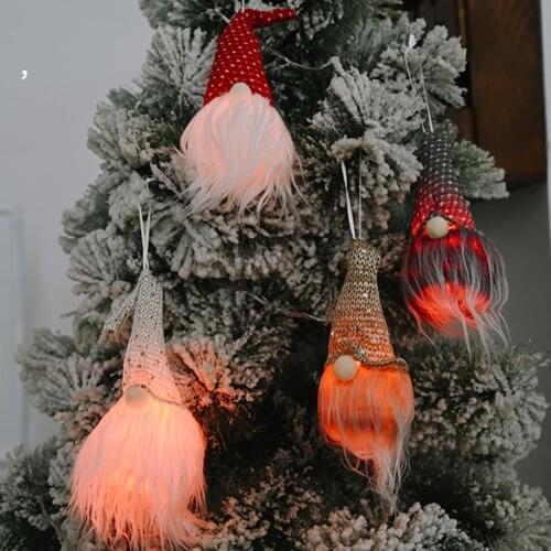 Decor Christmas Pendant Light Santa Claus Luminous Pendant Festival Atmosphere Vintage Cover Bulb Guard Lamp Pendant