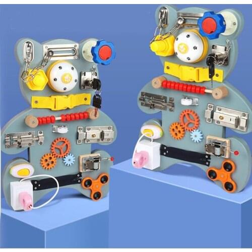 Kids Montessori Toys Baby Busy Board Cognition Training Essential Educational Sensory Board For Toddlers Ntelligence Development