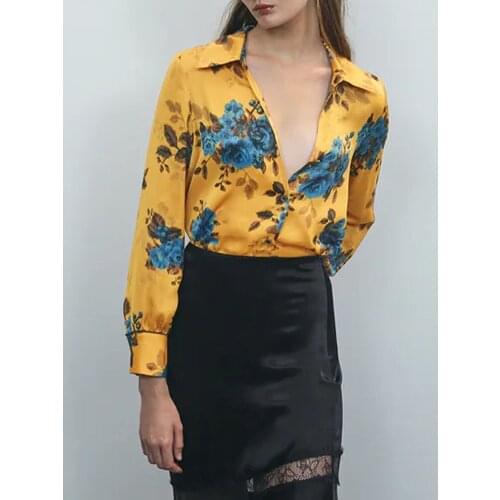 DiYiG WOMAN Womens Silk Shirts