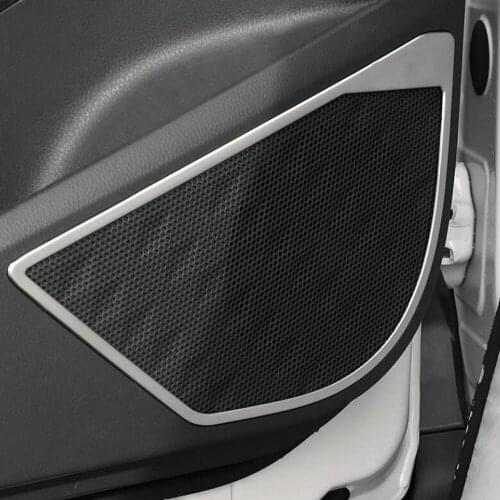 For Toyota CHR C-HR 2017-2019 2020 Car Interior Accessories Stainless Steel Door Speaker Horn Frame Trim Stickers Decoration