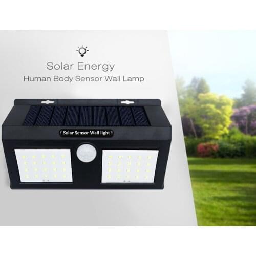 DONWEI 40 Led Solar Lamps Outdoor Waterproof Motion Sensor Porch Light Wall Lights for Walled Yard Balcony Corridor Path Garden