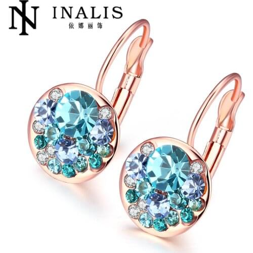E046-A-2 Wholesale Nickle Free Antiallergic Gold color Earrings For Women New Fashion Jewelry