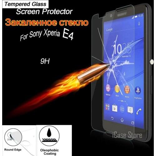 E4 2.5D 9H Premium Tempered Glass For Sony Xperia E4 Dual Screen Protector Film For Sony E4 E2104 E2105 E2115 E 2104 2105 case