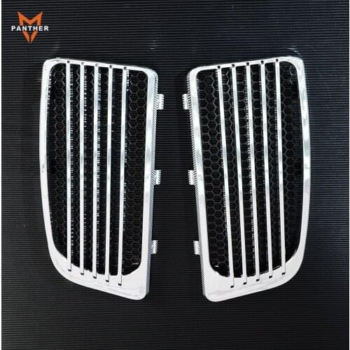 Chrome Radiator Grills Screens Cover Fit for Harley Touring Twin Cooled Models 2014-2019