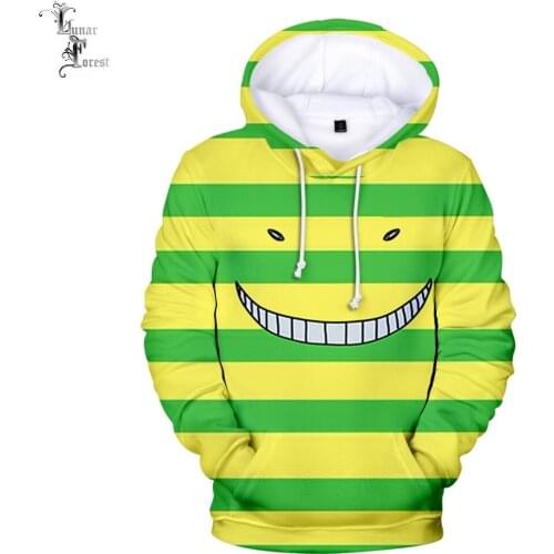 Assassination Classroom Ansatsu Kyoushitsu Koro Sensei Fashion Japanese Anime Hoodies Sweatshirt Long Sleeves Pollover Plus Size
