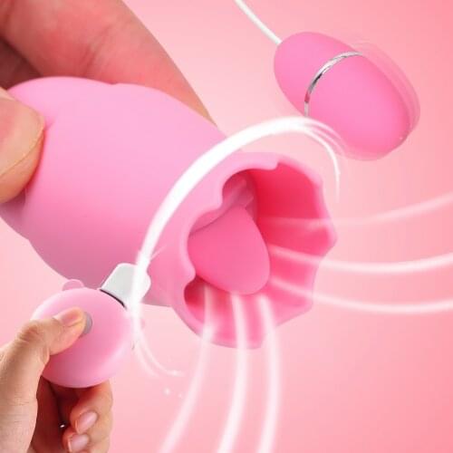 IKOKY Masturbator Clitoris Licking Stimulator G Spot Breast Enlarge Massager Sex Toys for Woman Nipple Sucker Tongue Vibrator