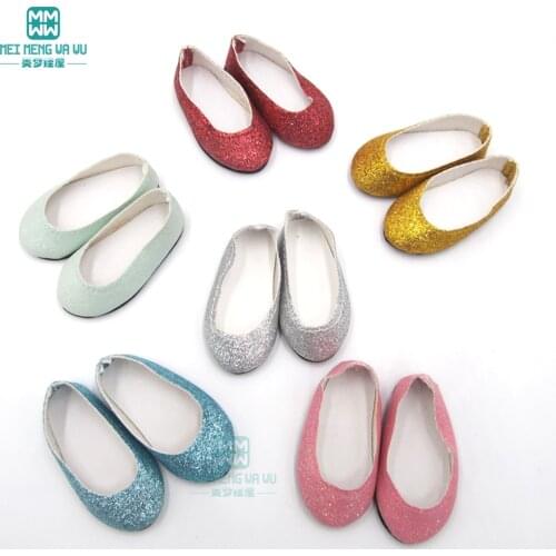 MIMI Glossy flat shoes doll shoes for 18inch 45cm American' doll and baby' doll accessories