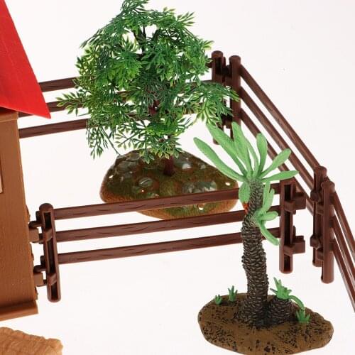 Miniature Farm Figures Plastic Handcraft DIY Set for Friends Gifts