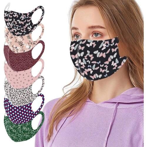 Fashionable Neutral Washable Mask masque lavable Cosplay Mask 1Pcs Reusable Colorful Fabric Face Cover Mask
