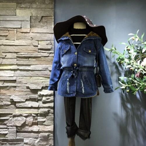 2017 New Winter Coat Children Girl Denim Coats Thickening Warm With Cashmere Kids Girls Jackets Outfit