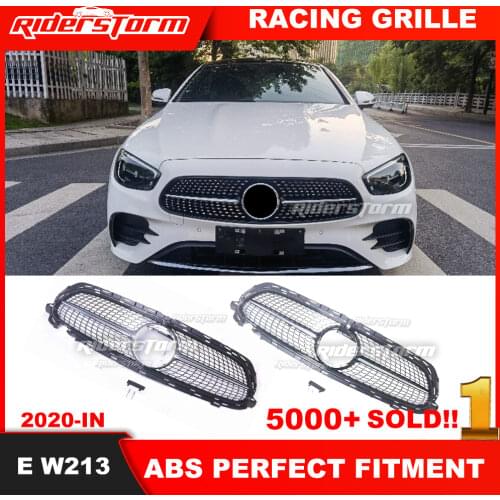 Diamond grill For E Class W213 Sport ABS Diamond grille With Camera E-Class E200 E250 E300 E350 E400 E500 E550 E63 E260 2020