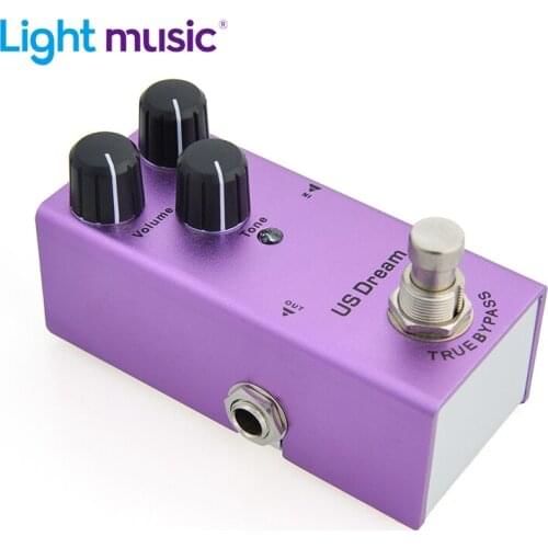 Electric Guitar Pedal US Dream DC 9V True Bypass Volume/Dist/Tone Knob Effect Pedal Mini Single Type For Guitar